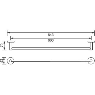 Полотенцедержатель Aquanet 241917 чёрный матовый